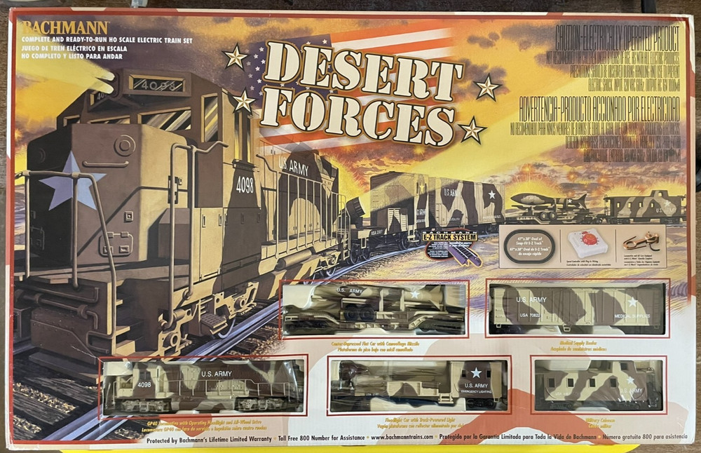 BACHMANN HO #00654 - Desert Forces - Military Train Set