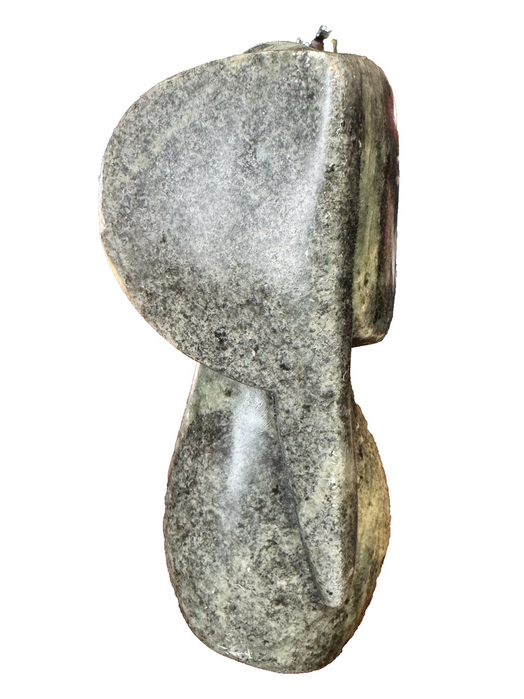Abstract Carved Stone Elephant 6.5" H x 2.5" W