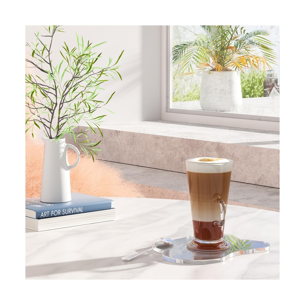 Acrylic Coaster Decorative Plates, Irregular Bar Drink Coaster, Clear Cloud S...