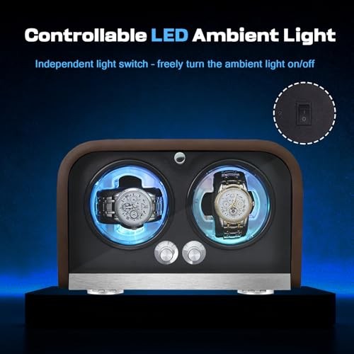 Watch Winders for Automatic Watches, Double Automatic Watch Winder Box 2 Slots