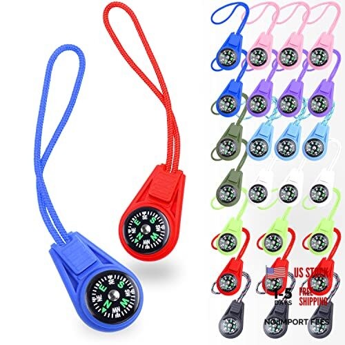 Compass Bulk Mini Compass for Navigation Lesson,Plastic 25PCS Multicolor