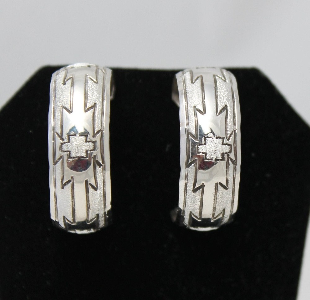 Sterling Silver Half Hoop Earrings