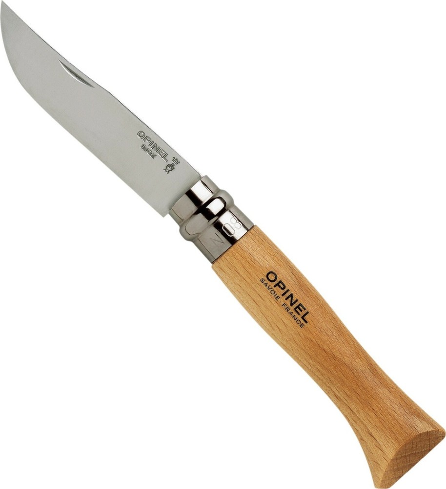 Opinel 8 Beech Wood & Leather Sheath