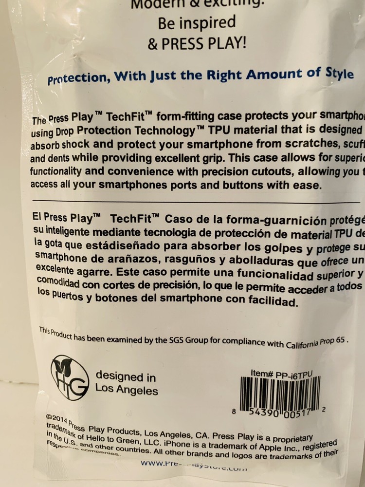 iPhone 6 TPU Techfit Gray Protective Case