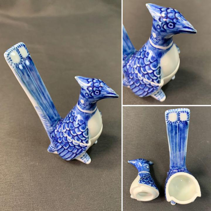 Bird Incense Holder Container Pheasant Signed Tea Ceremony Utensils Tools Sado