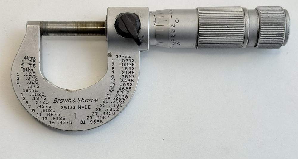 BROWN & SHARPE SWISS MADE MICROMETER