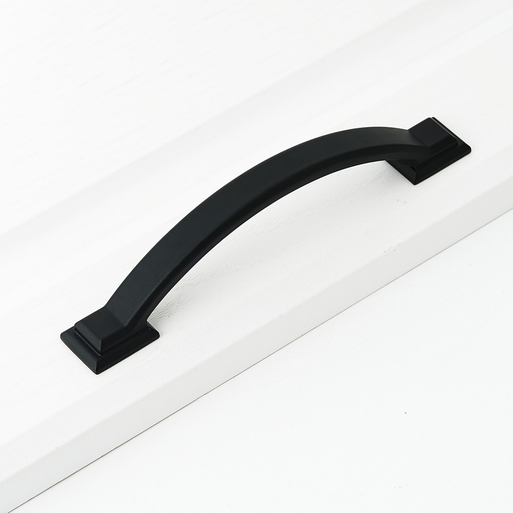 4" Arch Cabinet Pulls Black Hardware Handles Brass Cupboard Drawer Dresser Pulls