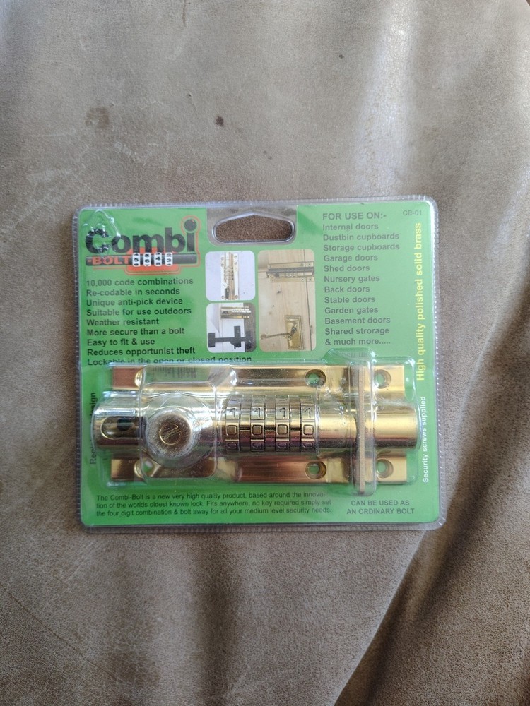 Combi Bolt CB-01  Combination Lock In Packaging With Screws