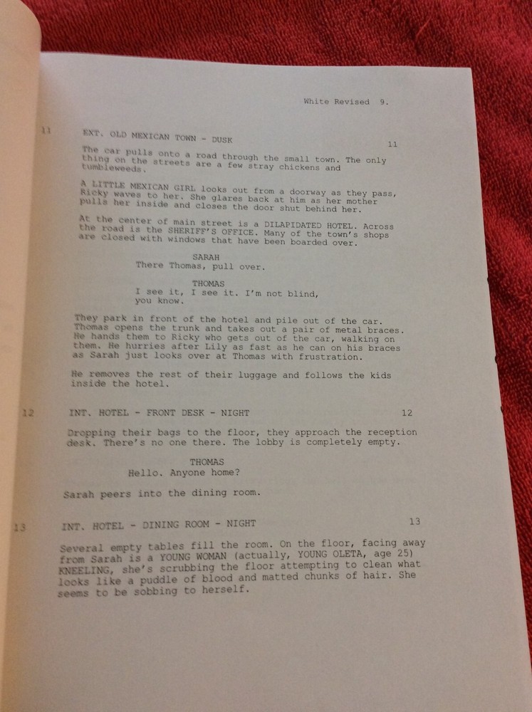 ORIGINAL SCRIPT BLUEPRINT ALL SOULS DAY DANNY TREJO MARISA RAMIREZ DAVID KEITH