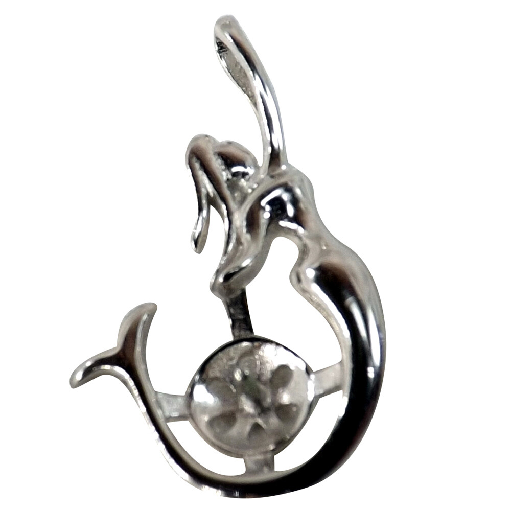 925 Sterling Silver Elegant Mermaid Pendant Setting