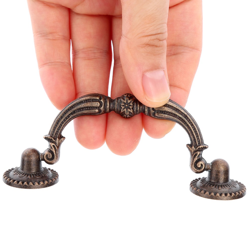 4Pack 3 Inch Bronze Vintage Drawer Pulls Handles Antique Drop Bail Cabinet Pulls