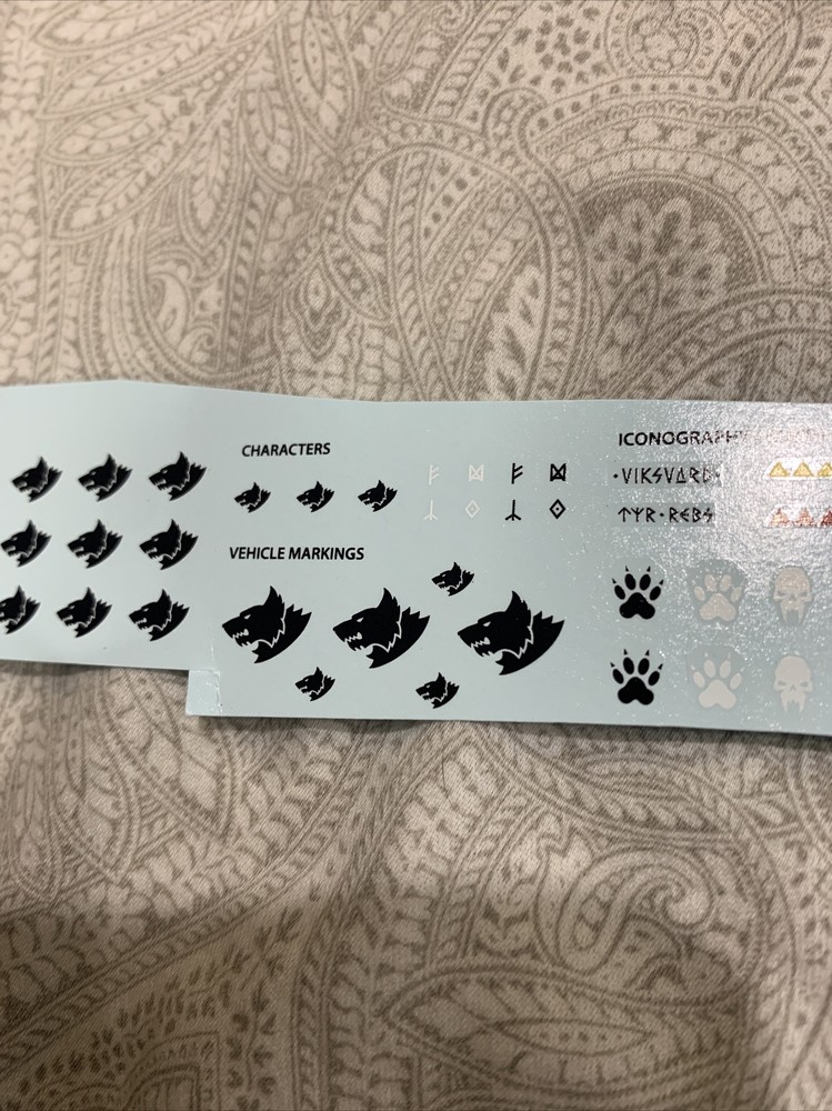 space wolves transfer sheet - chapter markings iconography + runes