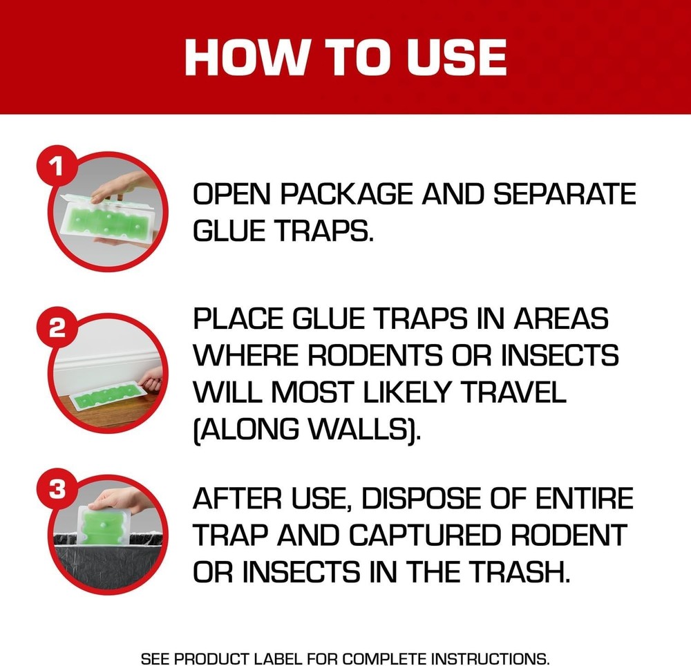 Super Hold Glue Traps - Ready-to-Use Rat Size for Efficient Pest Control, 2 Pack