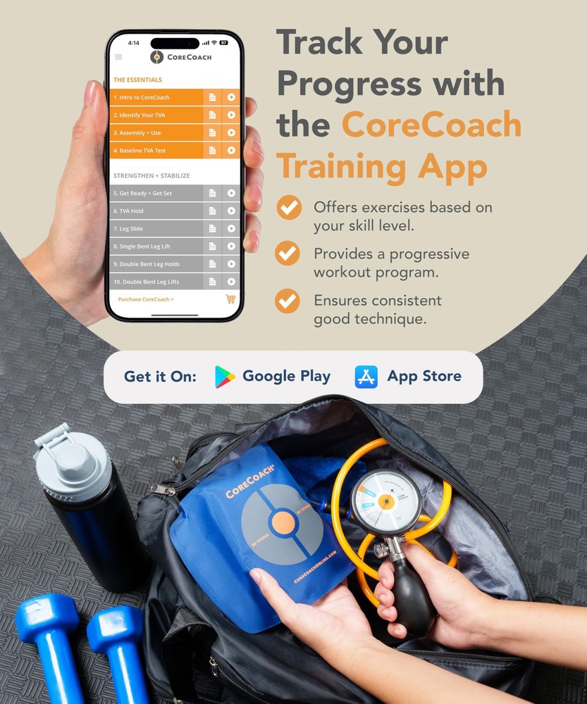 CoreCoach Pressure Biofeedback Device for Home Use - For Core Strength...