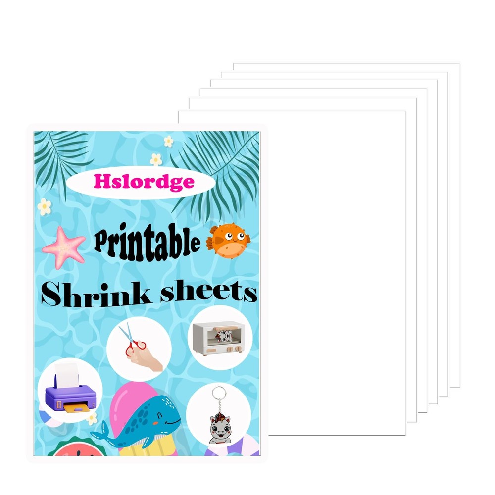 12PCS White Printable Shrinky Plastic SheetsPrintable Shrink Film Sheets for ...
