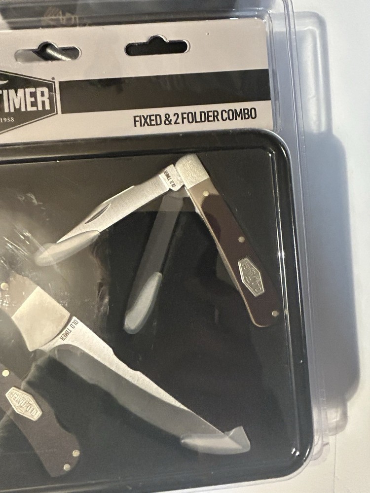 Old Timer Fixed & Folding Knife Set Brand New