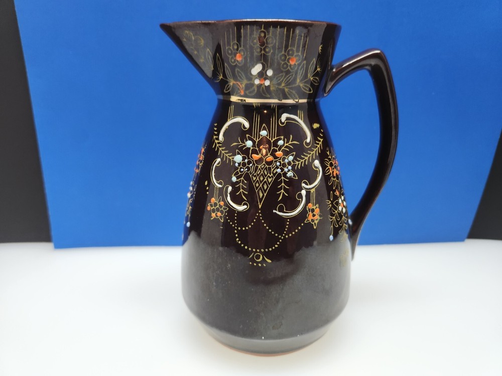Vintage Stoneware Ceramic Pitcher Japan