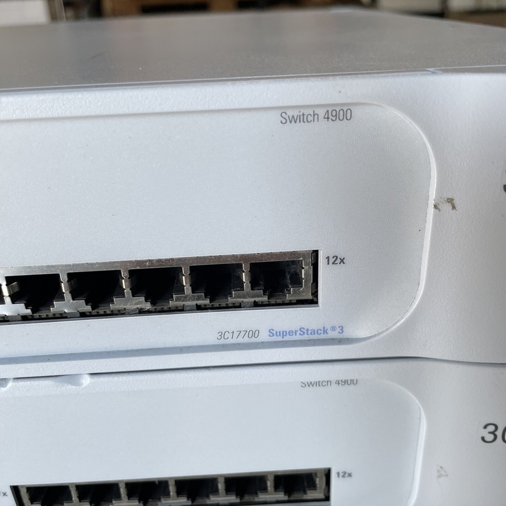(2) 3Com SuperStack 3 Switch 4900 - switch - 12 ports desktop *No Power Cord*