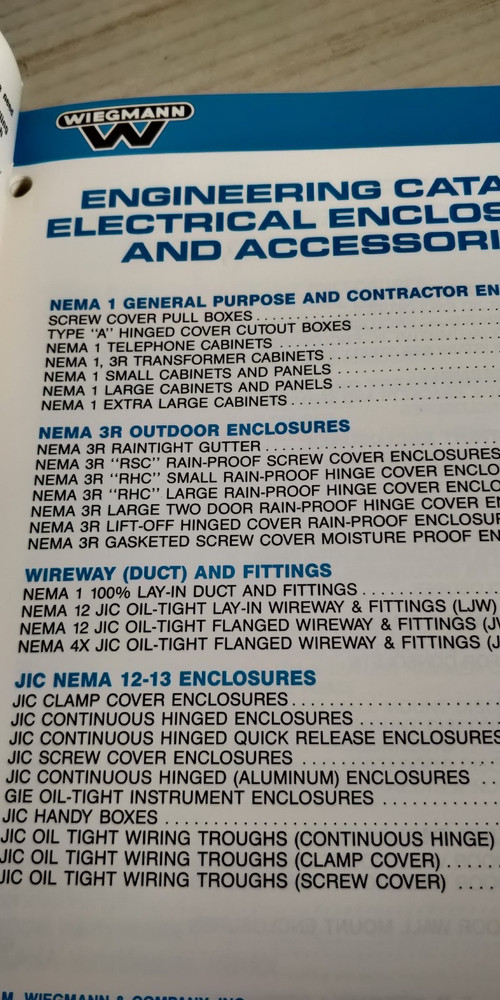 WIEGMANN engineering Catalog 5th edition electrical enclosures C2