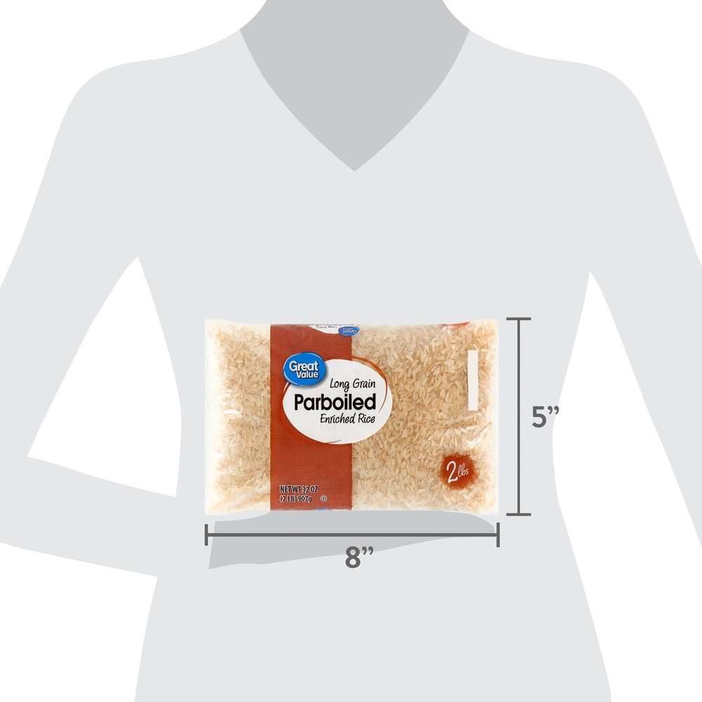 (8 pack) Great Value Long Grain Parboiled Enriched Rice, 32 oz