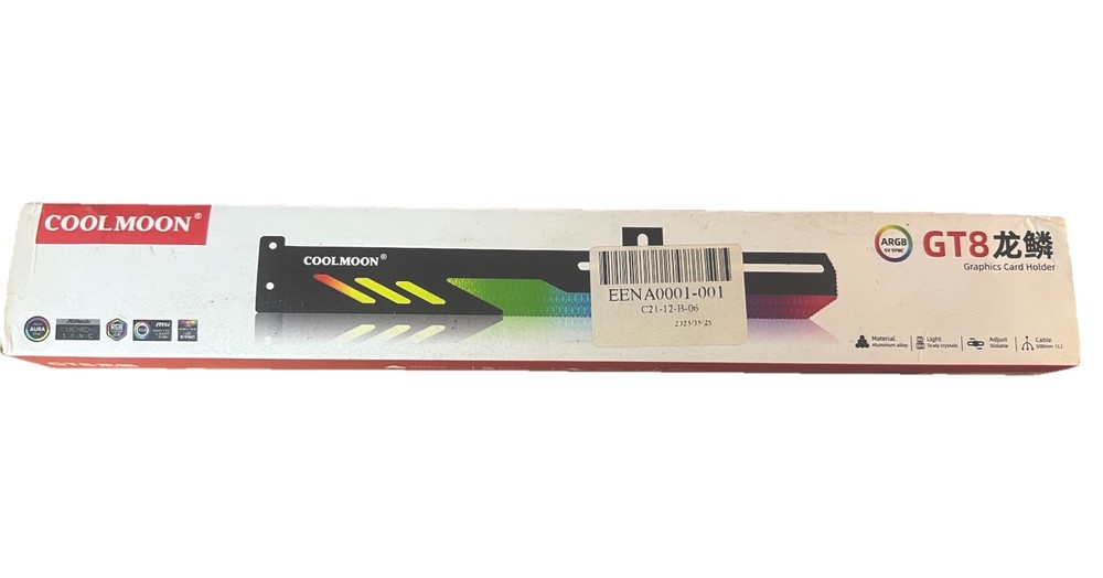 CoolMoon GT8 Horizontal GPU Support 5v ARGB