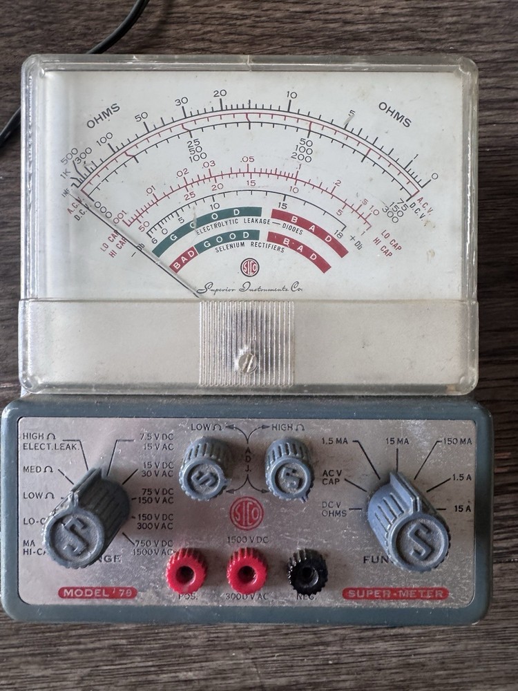 Vintage SICO Super-Meter Model 79 Multimeter – Untested / Powers On