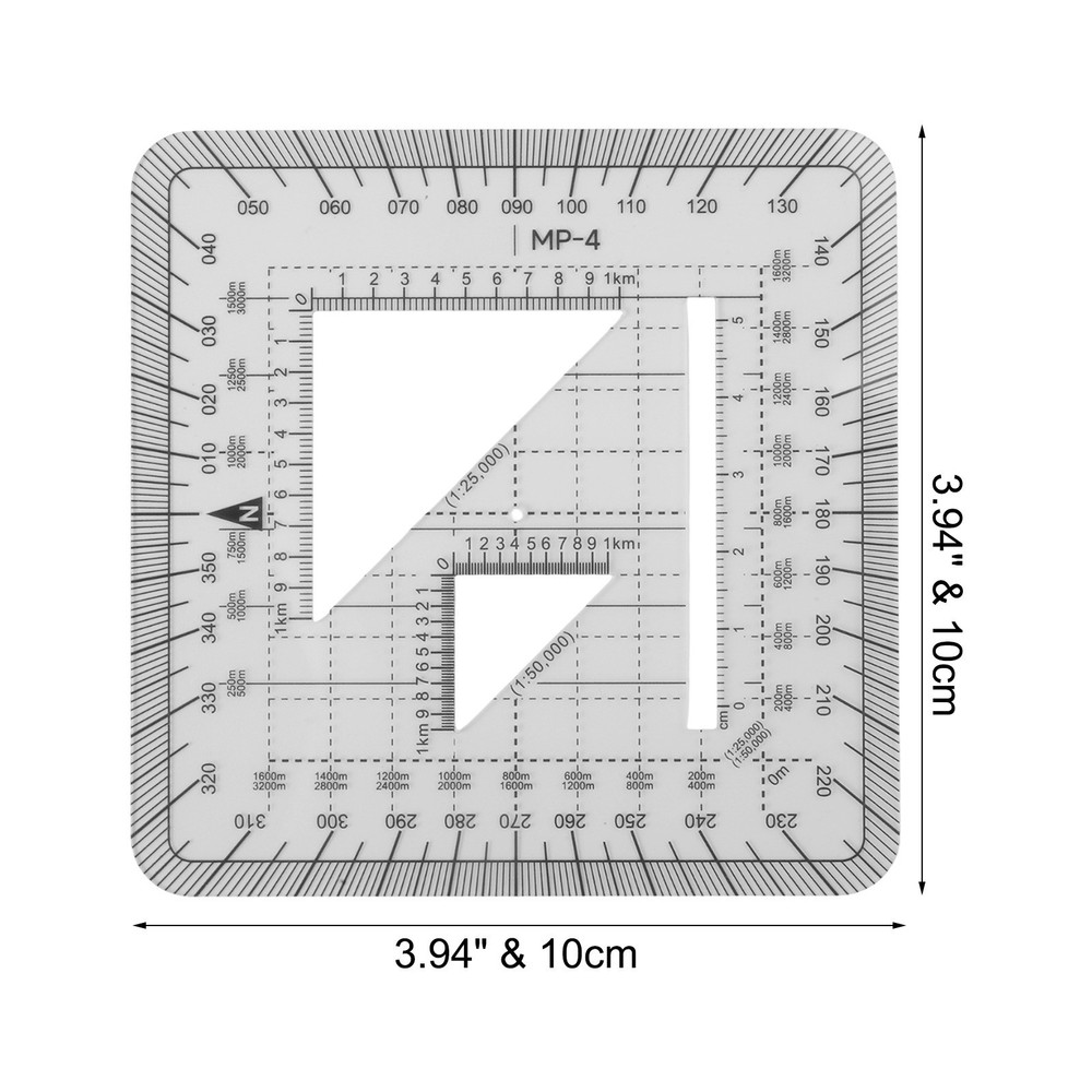 Coordinate Scale 10x10cm Size Accurate Measurements Essential Outdoor Tool