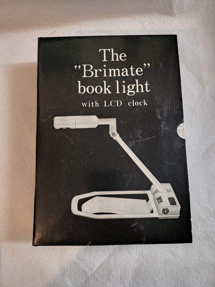 The “brimate” Book Light With LCD Clock New Open Box