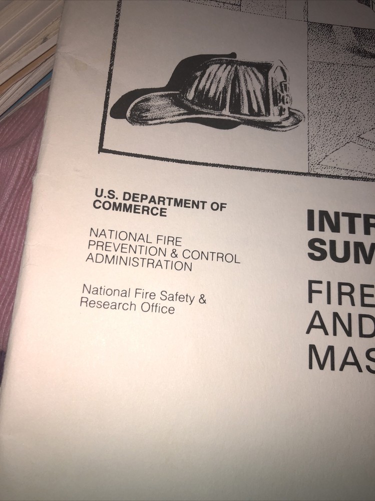 Introduction Summary Fire Prevention & Control Master Plan US Dept of Commerce