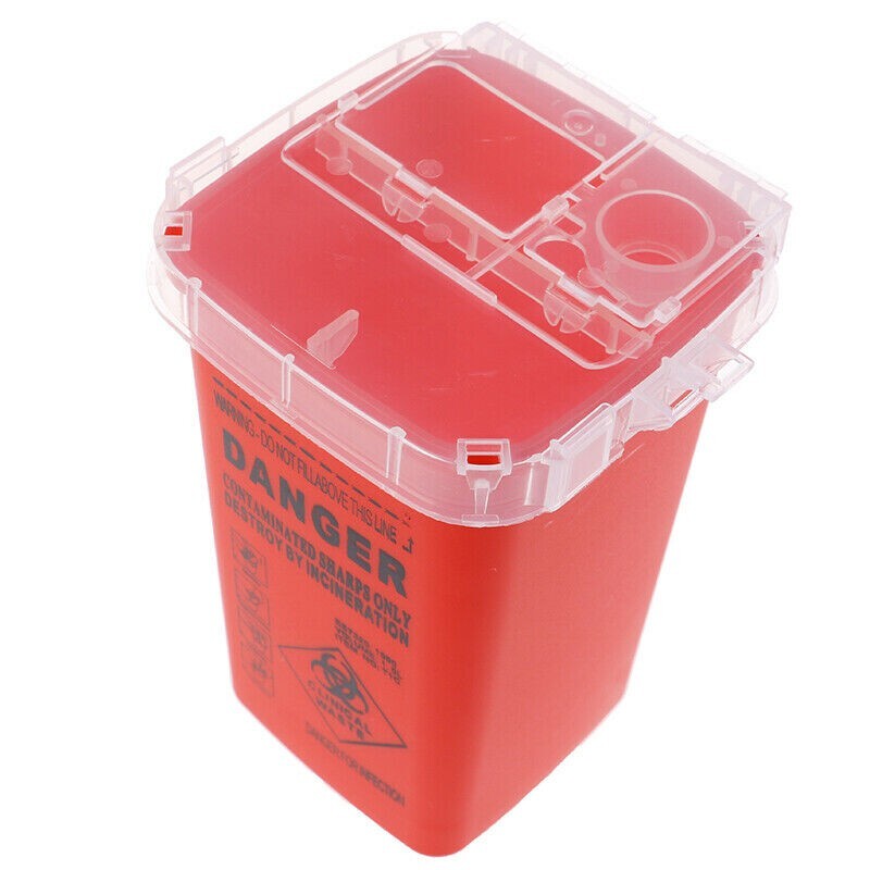 Red Tattoo Sharps Container 1L