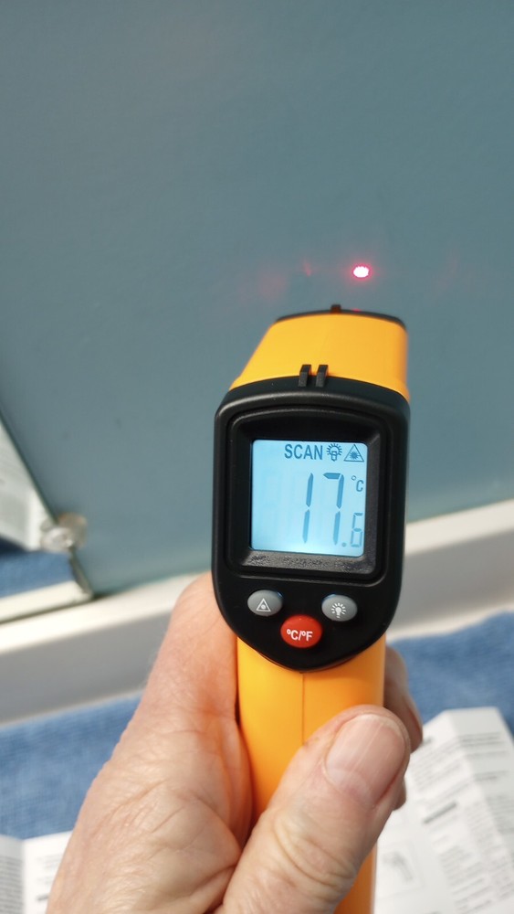 IR Thermometer Aneng requires 2 AAA Batteries