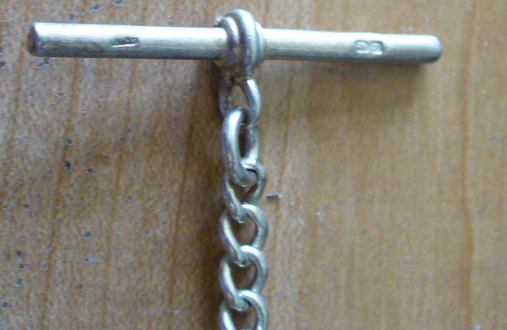 Sterling silver prince albert watch chain