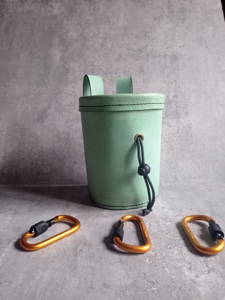 Personalized Leather Chalk Bag