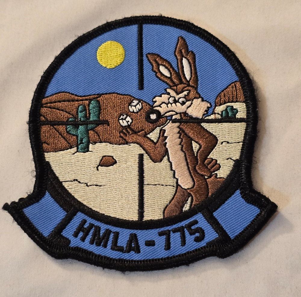 USMC Light Attack Helicopter Squadron HMLA-775 Coyotes Self Attaching Patch