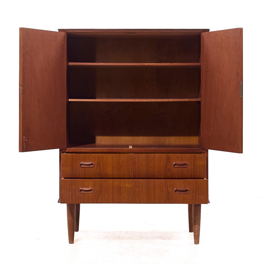 Arne Vodder Style Mid Century Danish Teak Armoire