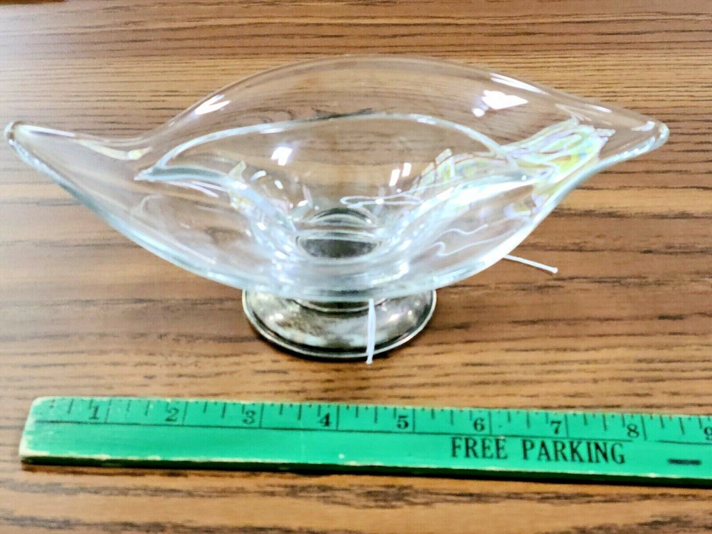 Mid-Century Crown Silver Divided Candy/Nut Dish