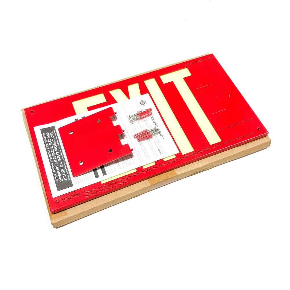 90840 Brady Worldwide Double Sided Exit Sign with Mount, 3TY23