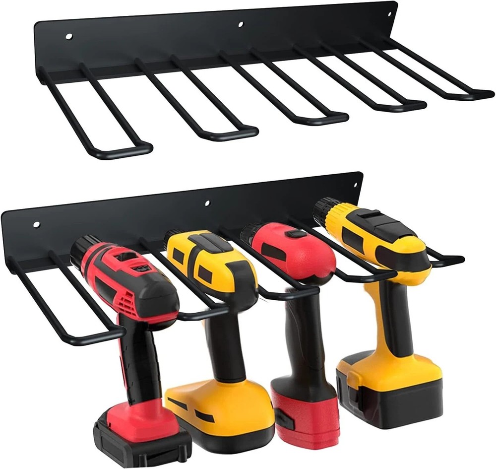 Heavy Duty Power Tool Organizer Drill  2-Pack  Holder Wall Mount Storage Rack