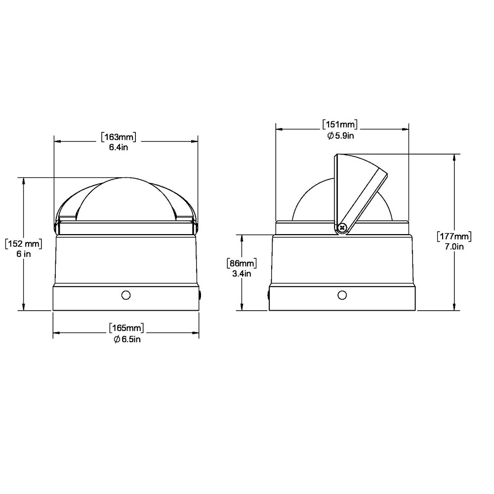 Ritchie DNB-200 Navigator Compass - Binnacle Mount - Black