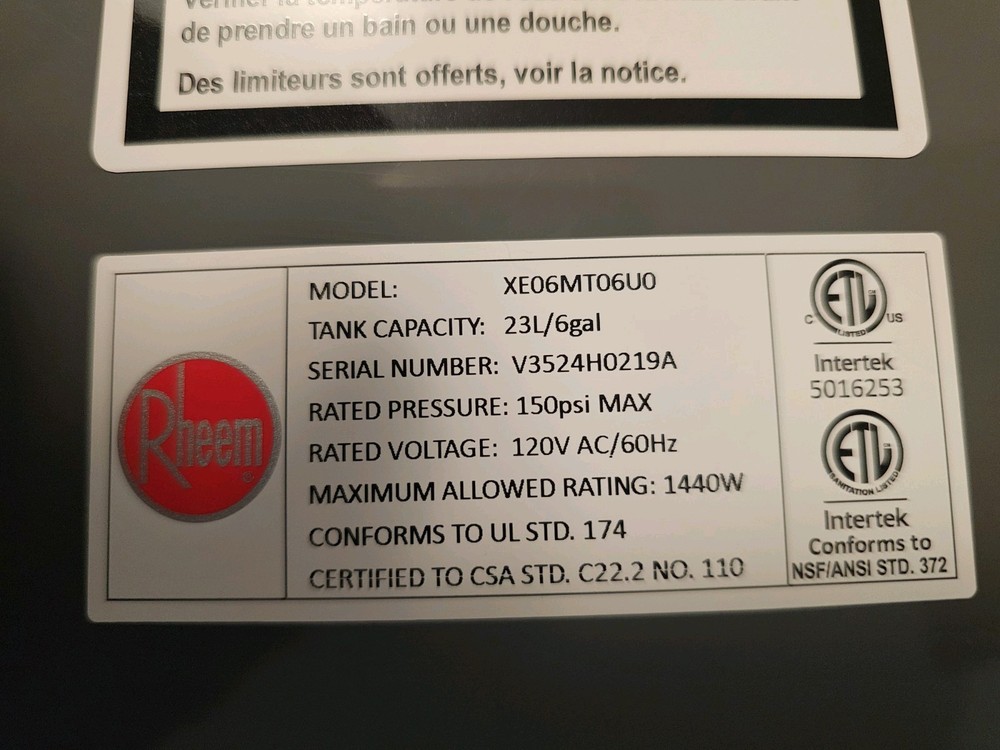 Performance 6 Gal. 120-Volt Plug-In MiniTank Point of Use Electric Water Heater