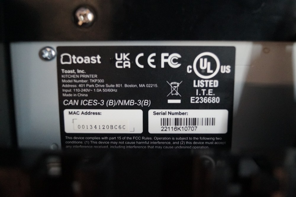 Toast POS Systems Touchscreen Terminal, 6 Handheld System, 3 Printer UNTESTED