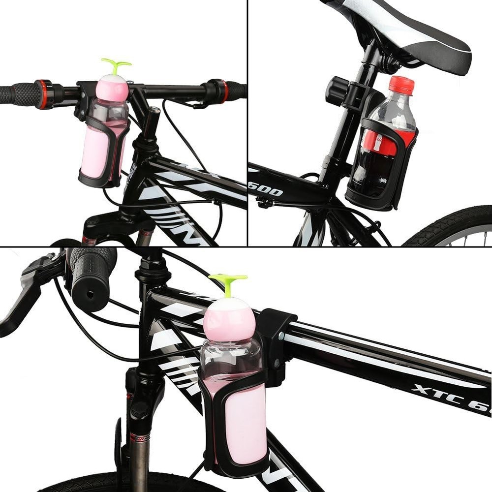 Versatile Cup Holders for Bikes, Strollers & Walkers - 360° Rotation, 2 Pack