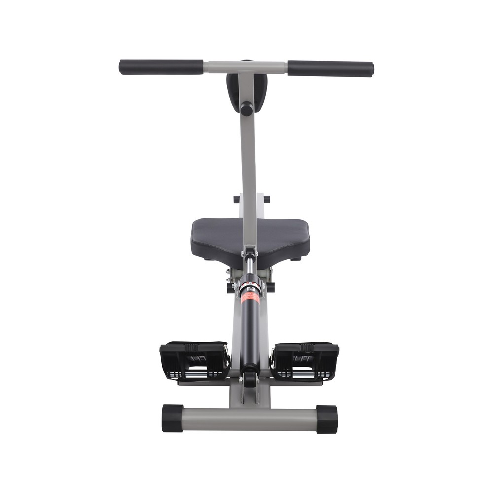 Grey+Black Foldable Home Rowing Exercise Machine with LED Display 25.35lbs