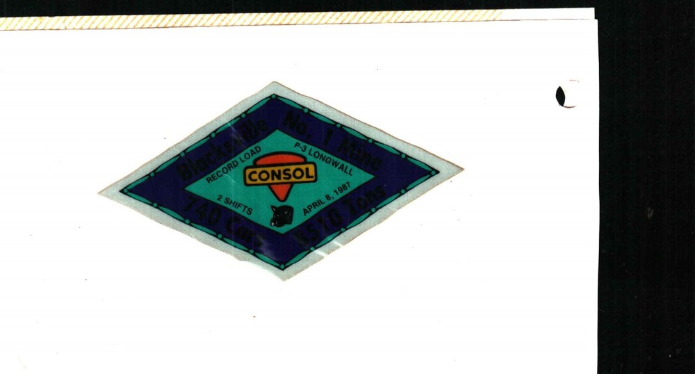 NICE BLACKSVILLE 1 COAL HOG  CONSOL COAL CO. COAL MINING STICKER # 809