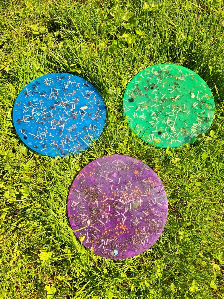 Large Orgone Disc 7 inches, made with Monoatomic Gold