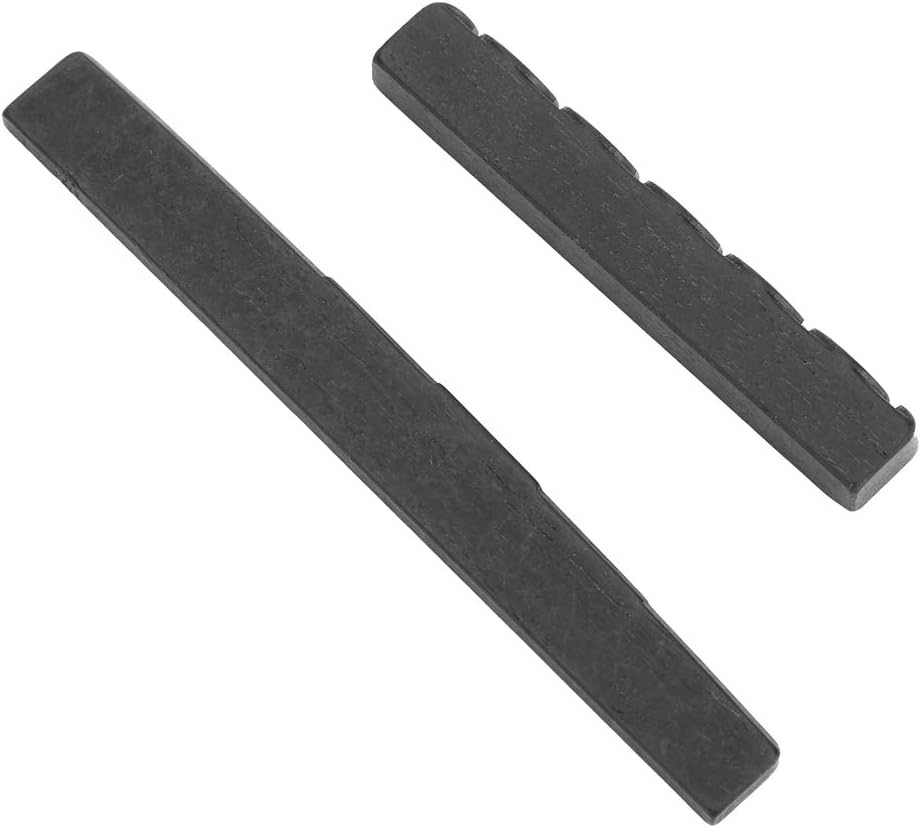Guitar Nut and Saddle, 6 String Acoustic Guitar Ebony Bone Bridge Saddle and Nut