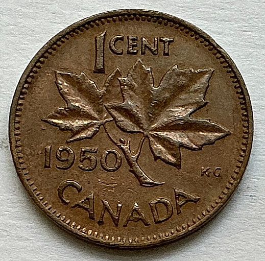 1950 Canada One Cent KM# 41