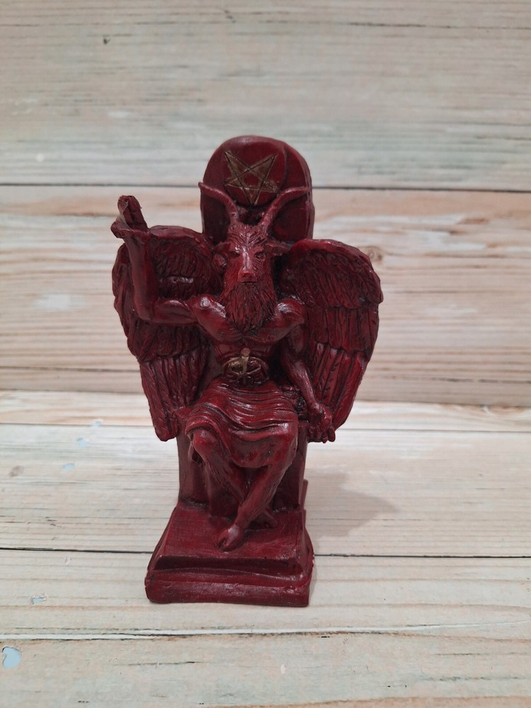 Satan Color Red 7" X 5" Satan / Diablo / Devil / Evil / Statue Figurine Templar