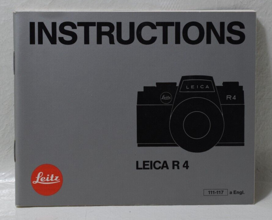 Leica R4 Instructions Manual Guide