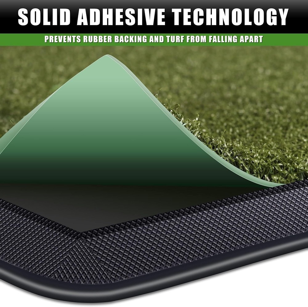 Pro Version 13" x 17" Golf Hitting Mat | Includes Rubber Tee & 9 Plastic Tees